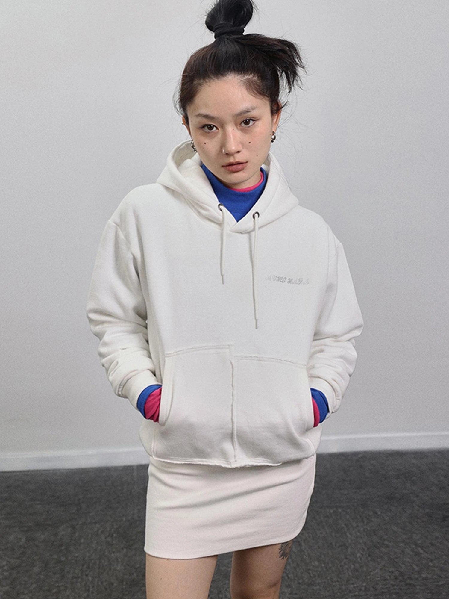 Unisex Cotton Spandex Slim Fit Sweater Dress V Neck T Shirt Long Sleeve