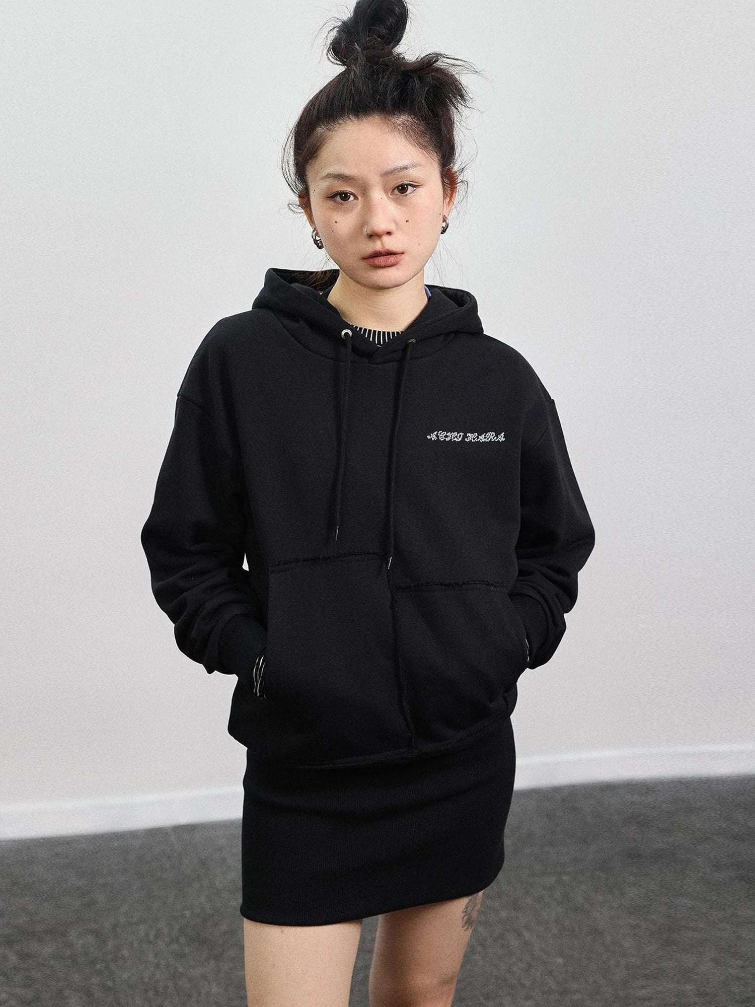 Unisex Cotton Spandex Slim Fit Sweater Dress V Neck T Shirt Long Sleeve