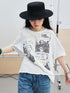Achihara Unisex Graphic Tee Girl Power Black White