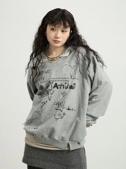 Utopia Distressed Hoodie