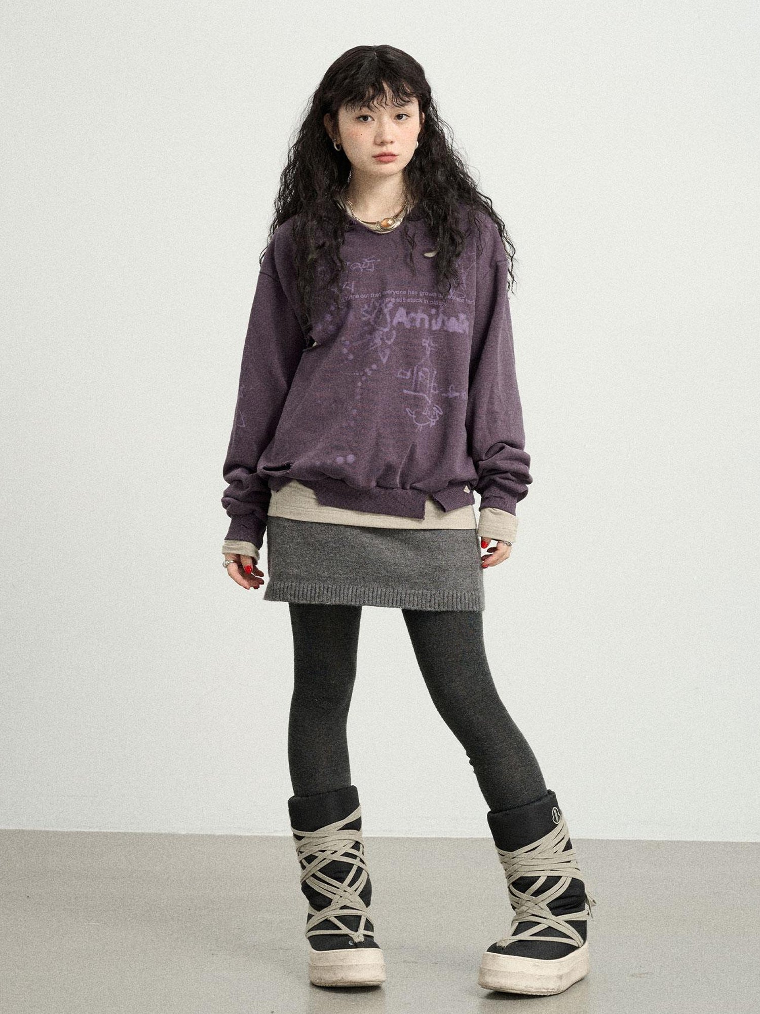 Achihara Utopia Distressed Hoodie