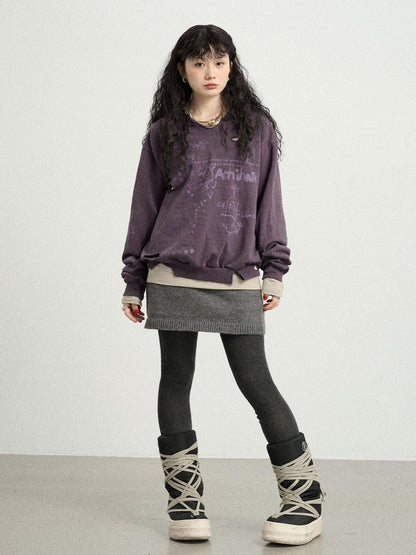 Achihara Utopia Distressed Hoodie
