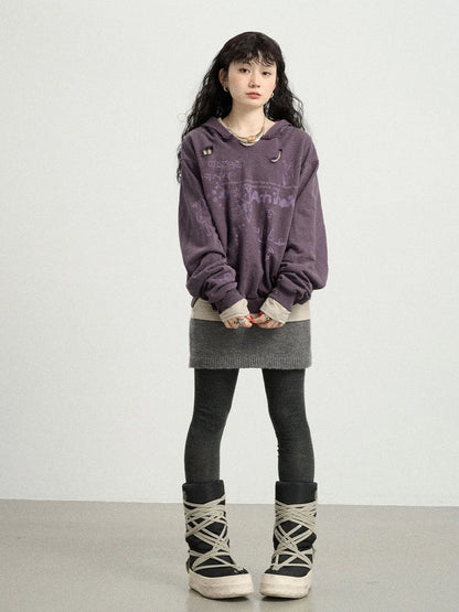 Utopia Distressed Hoodie
