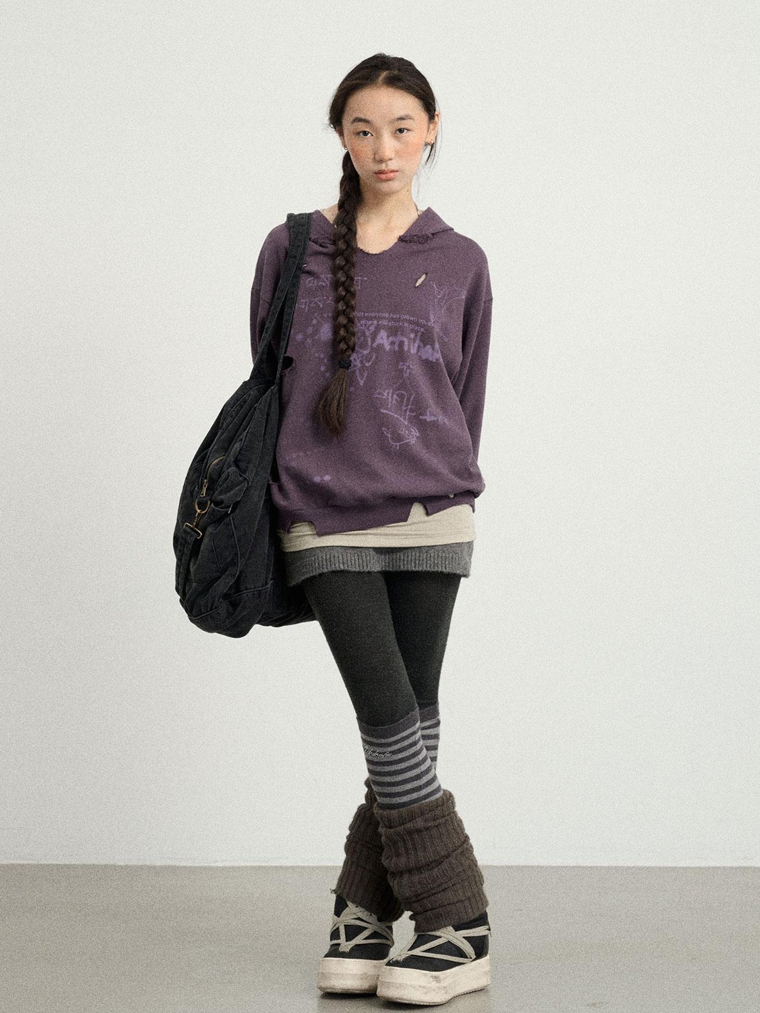 Achihara Utopia Distressed Hoodie