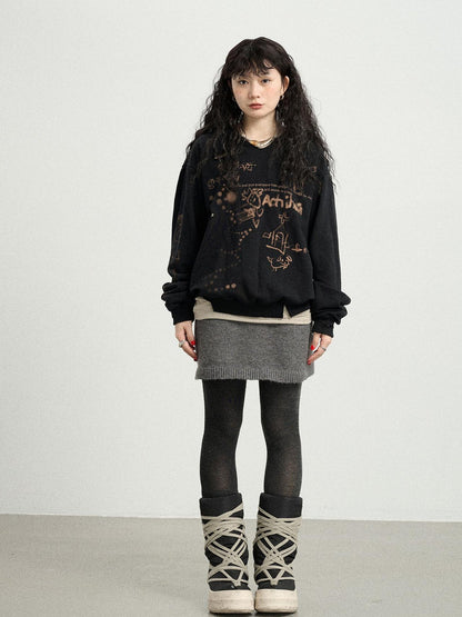 Achihara Utopia Distressed Hoodie