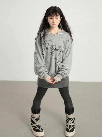 Utopia Distressed Hoodie