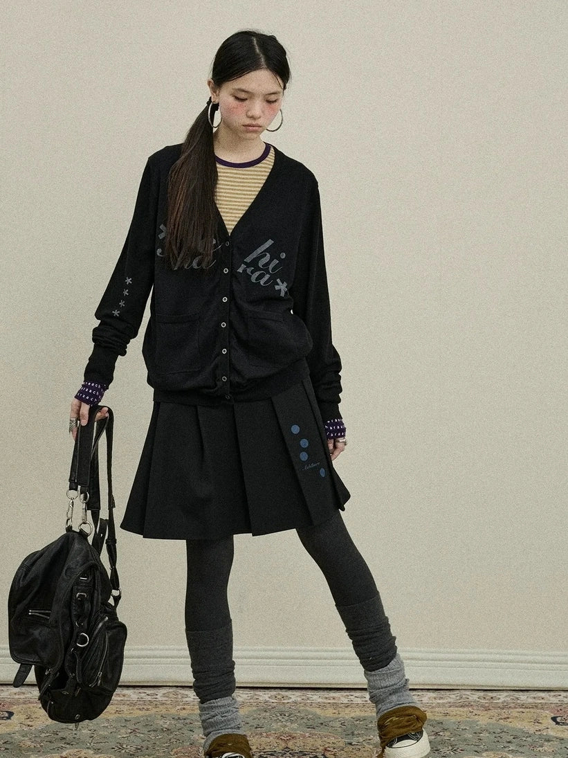 Achihara Uv Protection Loose Fit V Neck Women Jersey Knit Button Front Cardigan