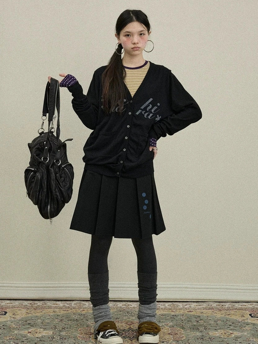 Achihara Uv Protection Loose Fit V Neck Women Jersey Knit Button Front Cardigan