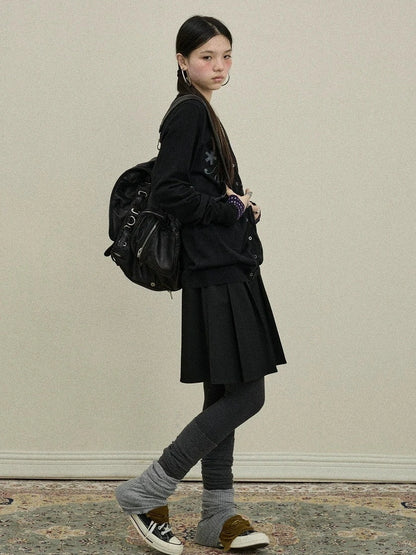 Achihara Uv Protection Loose Fit V Neck Women Jersey Knit Button Front Cardigan