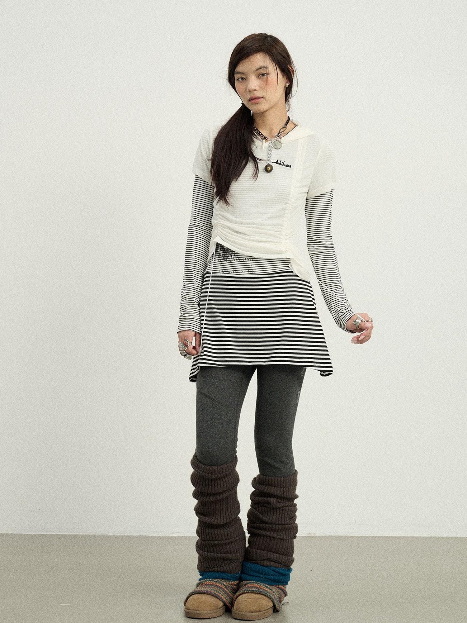 Achihara Versatile Drawstring Tee For Year Round Layering