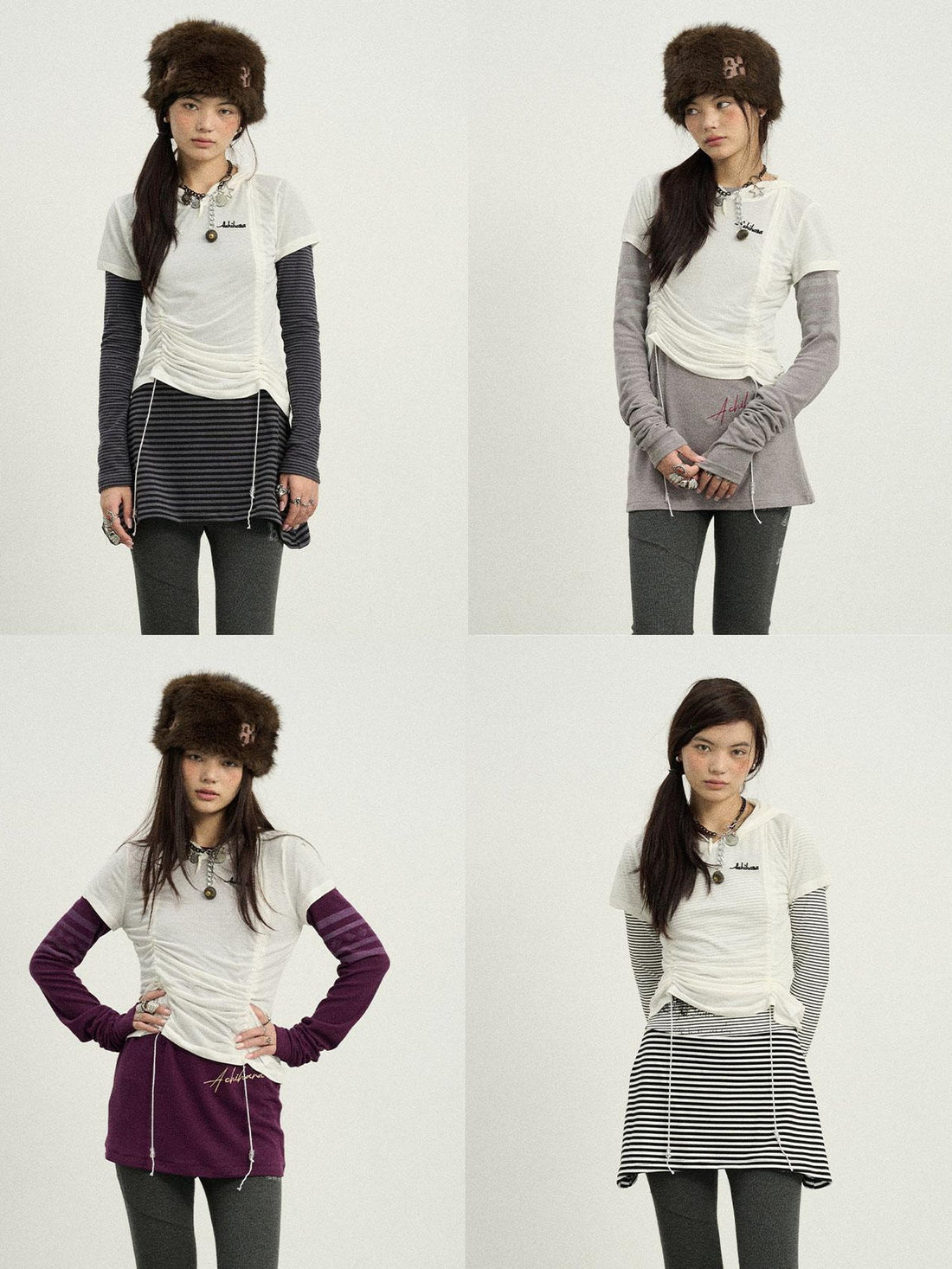 Achihara Versatile Drawstring Tee For Year Round Layering