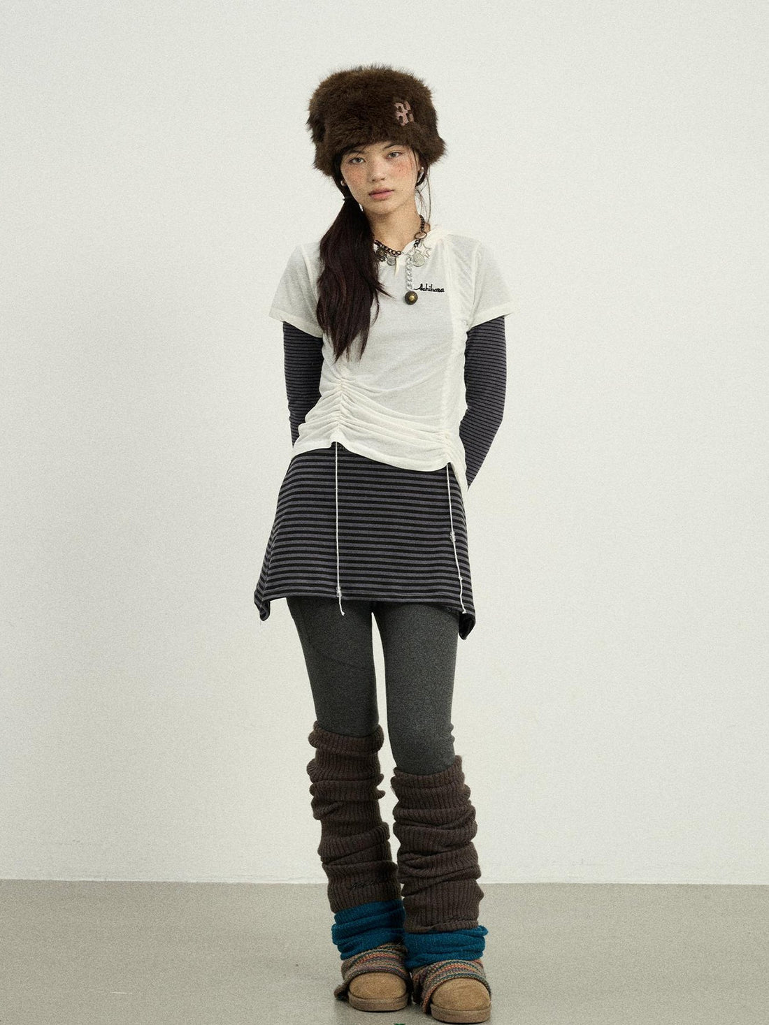 Achihara Versatile Drawstring Tee For Year Round Layering
