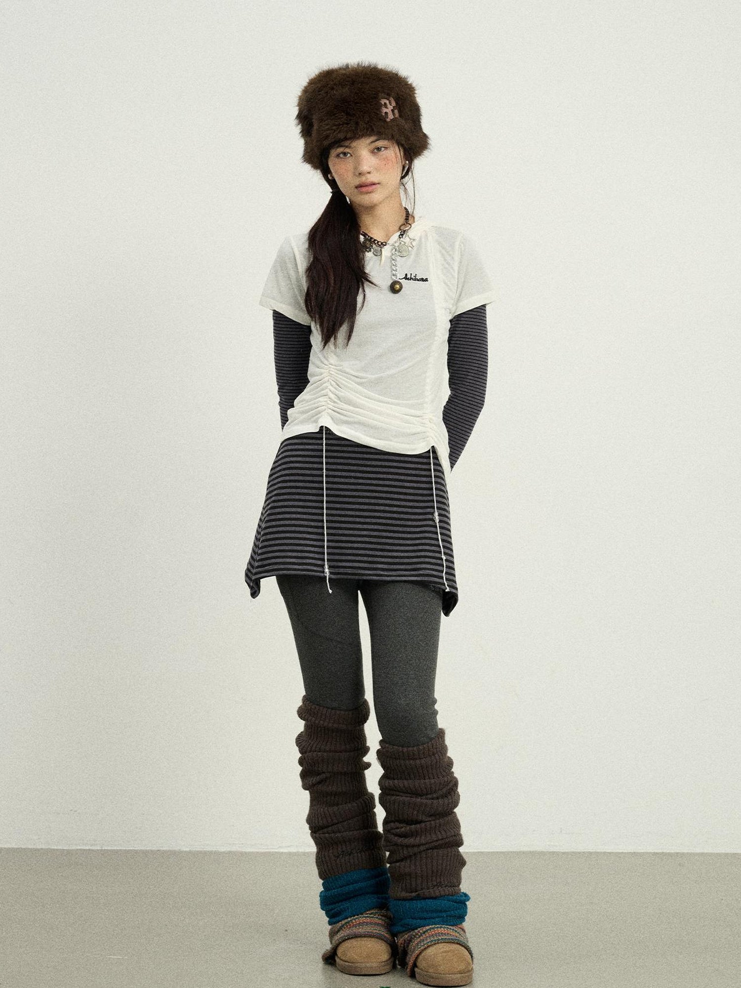 Achihara Versatile Drawstring Tee For Year Round Layering
