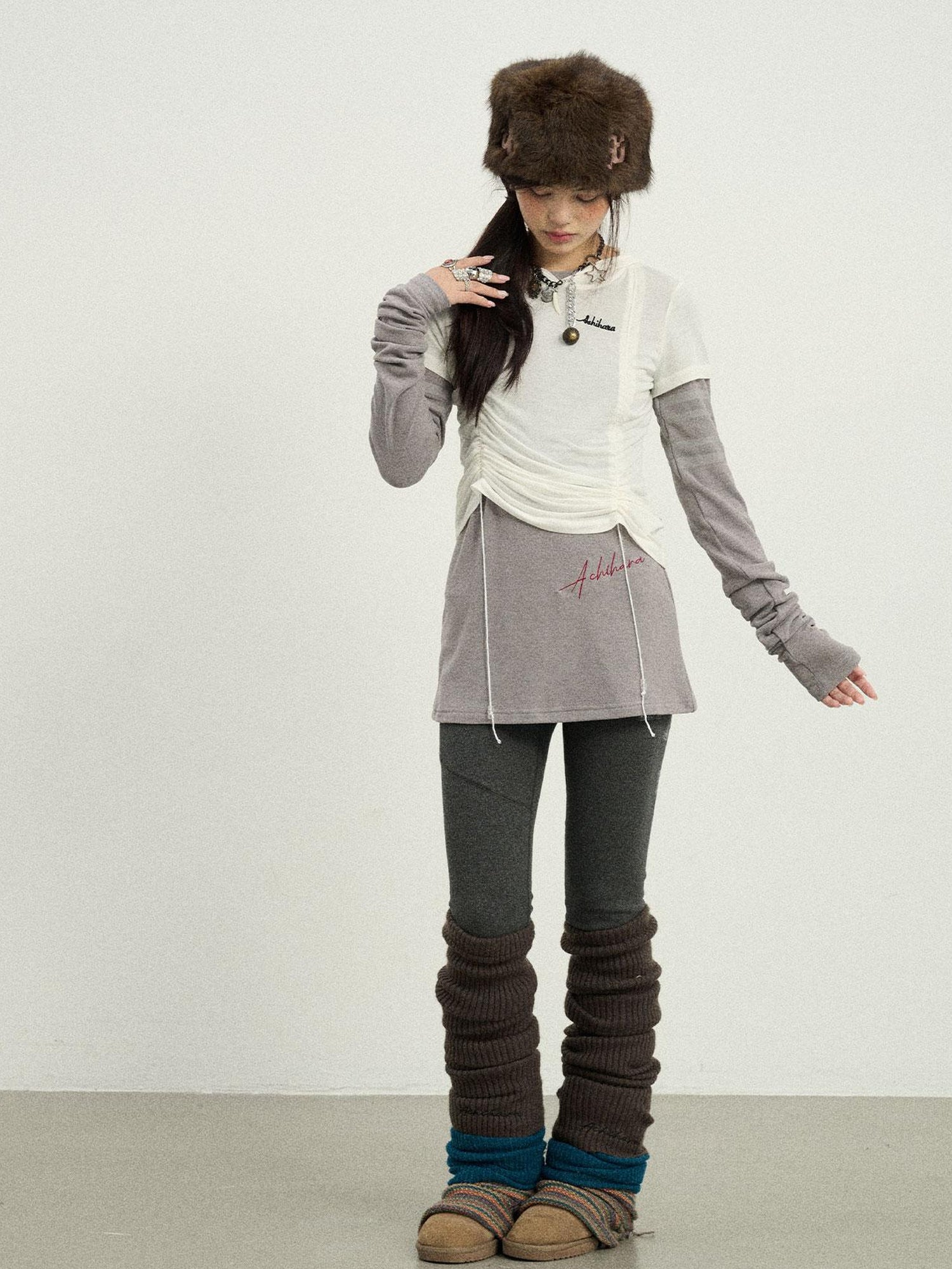 Achihara Versatile Drawstring Tee For Year Round Layering