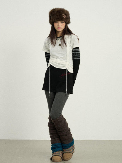 Achihara Versatile Drawstring Tee For Year Round Layering