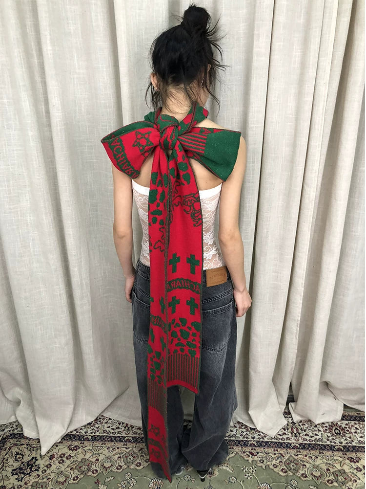 Achihara Vintage Christmas Scarf Starry Adventure-2