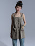 Achihara Vintage Embroidered Pocket Pinafore Women&