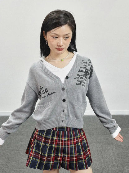 Vintage Love Knit Sweater With Lennon Ono Print