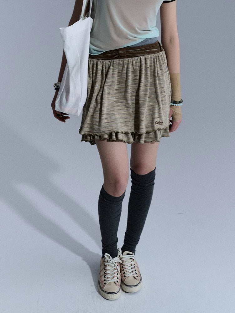 Achihara Vintage Multistripe Embroidered Rolled Hem Women&
