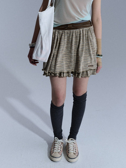Achihara Vintage Multistripe Embroidered Rolled Hem Women&
