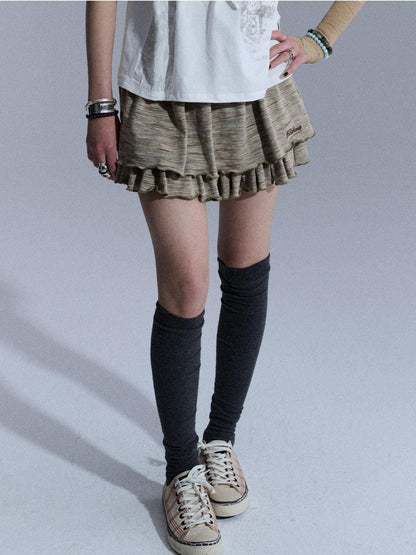 Achihara Vintage Multistripe Embroidered Rolled Hem Women&