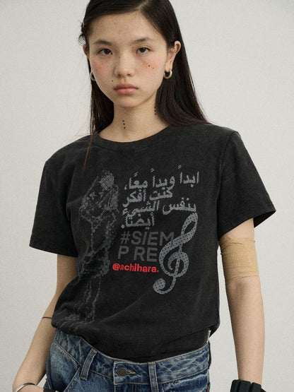 Achihara Vintage Music Radio Tee