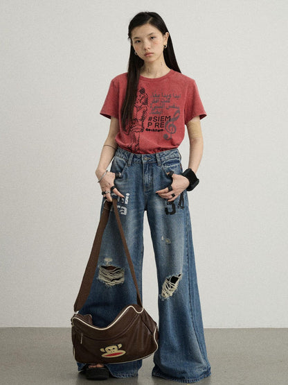 Achihara Vintage Music Radio Tee