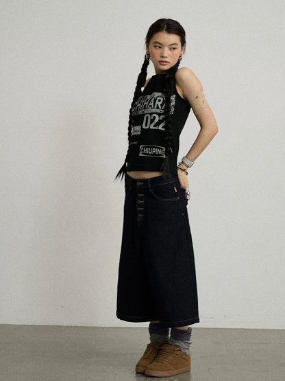 Vintage Pixel Print Summer Vest