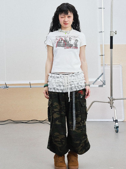 Achihara Vintage Rock Band Graphic Tee Distressed Washed Short Sleeve V Neck T Shirt