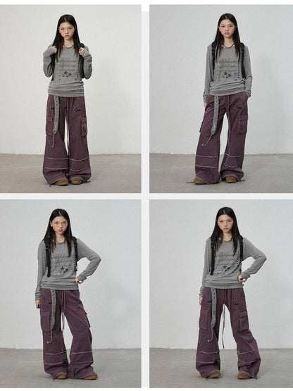Vintage Star Work Pants With Adjustable Cuffs