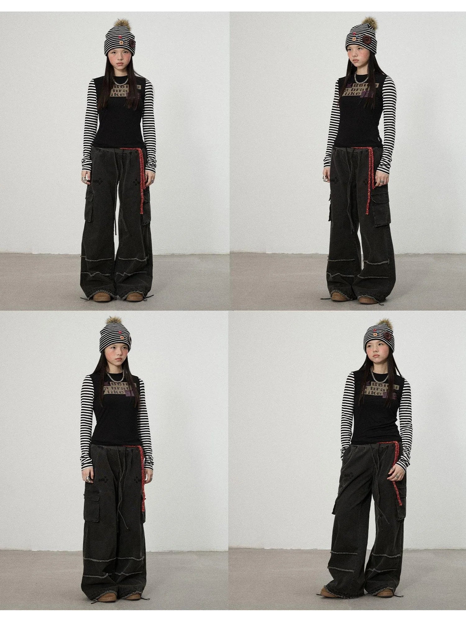 Vintage Star Work Pants With Adjustable Cuffs