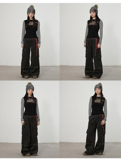 Vintage Star Work Pants With Adjustable Cuffs