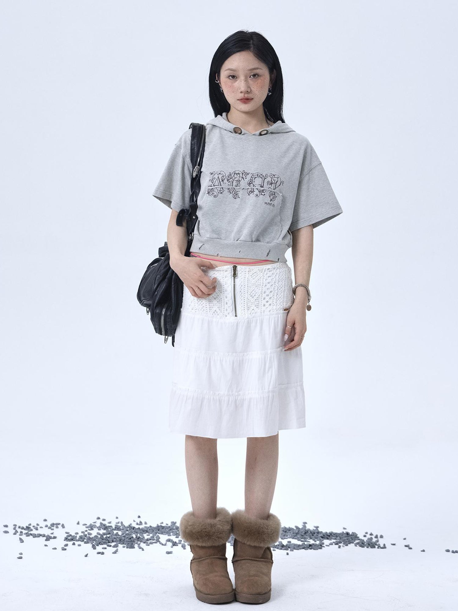 Achihara Vintage Washed Cotton Hoodie Tee