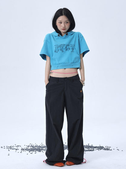 Achihara Vintage Washed Cotton Hoodie Tee