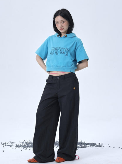 Achihara Vintage Washed Cotton Hoodie Tee