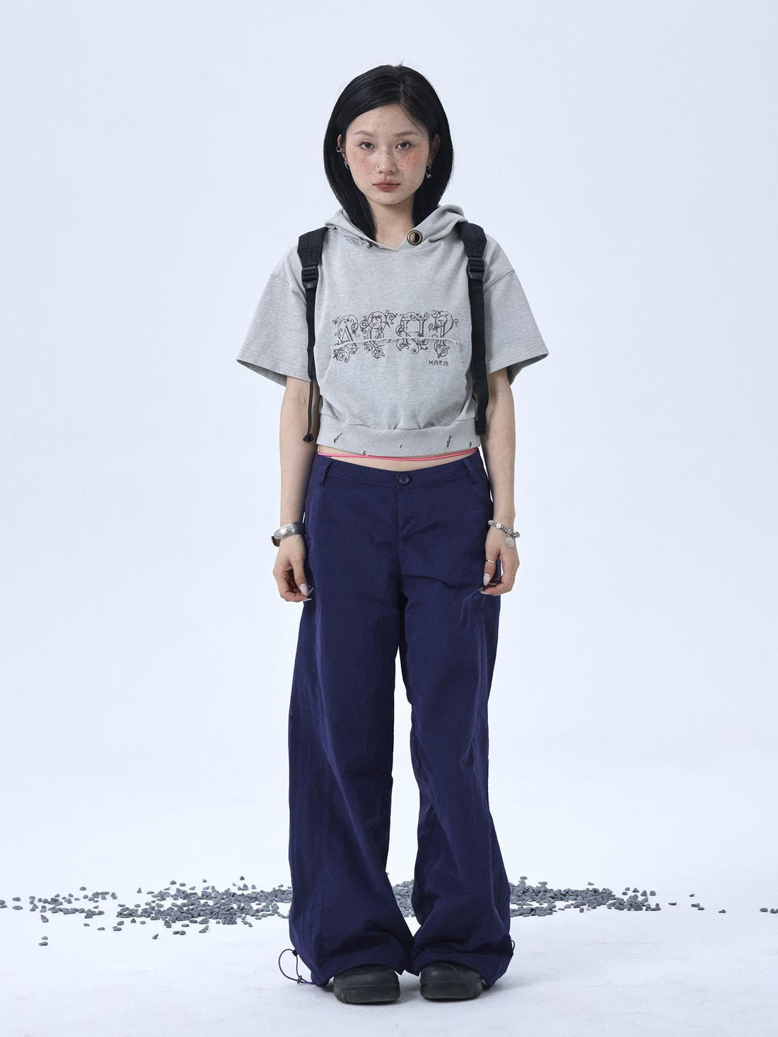 Achihara Vintage Washed Cotton Hoodie Tee