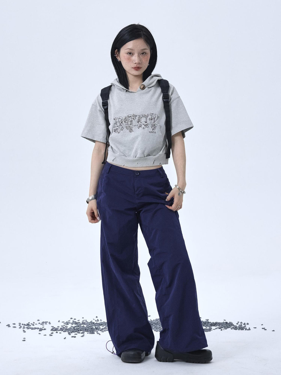 Achihara Vintage Washed Cotton Hoodie Tee