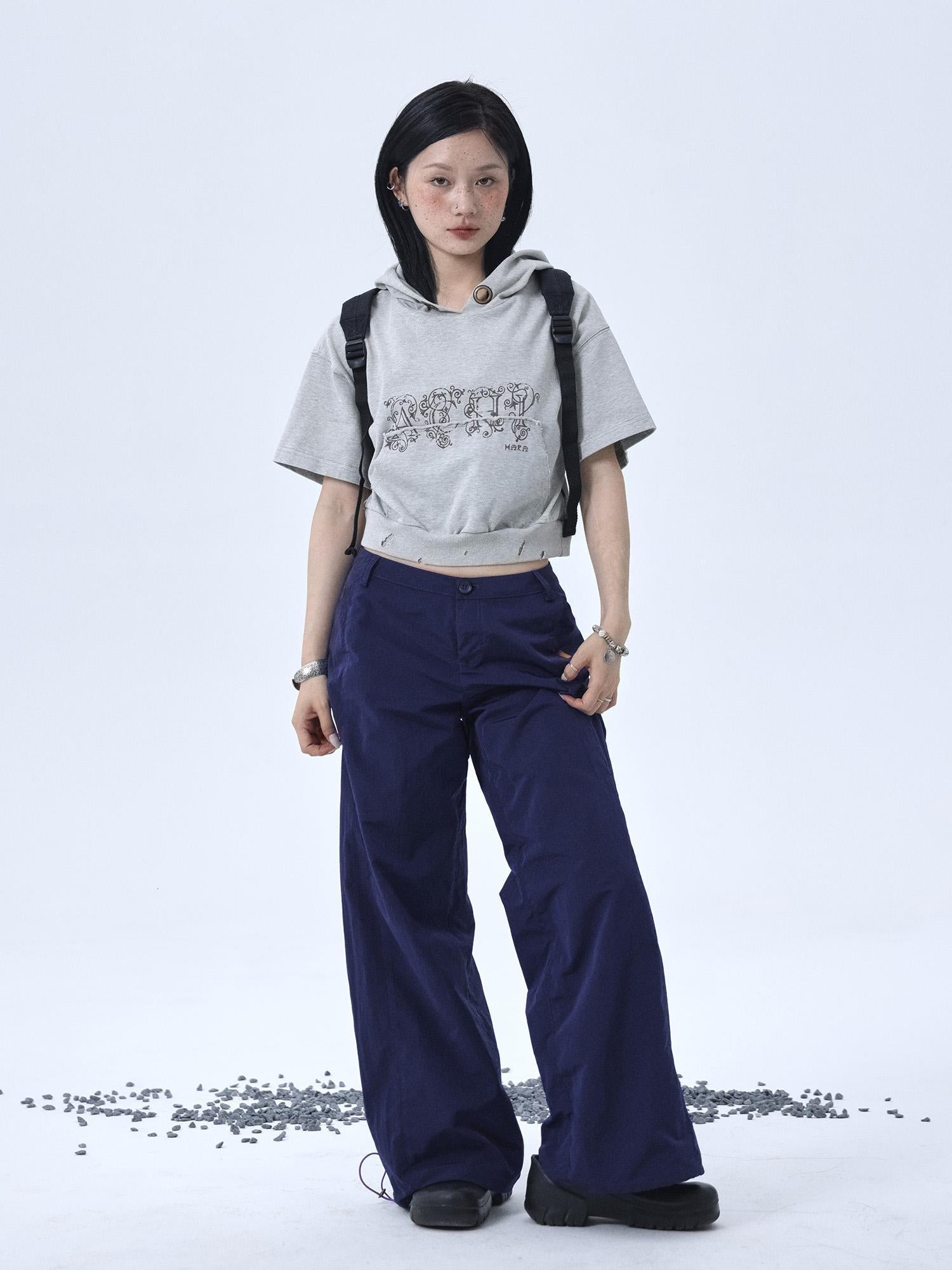 Achihara Vintage Washed Cotton Hoodie Tee
