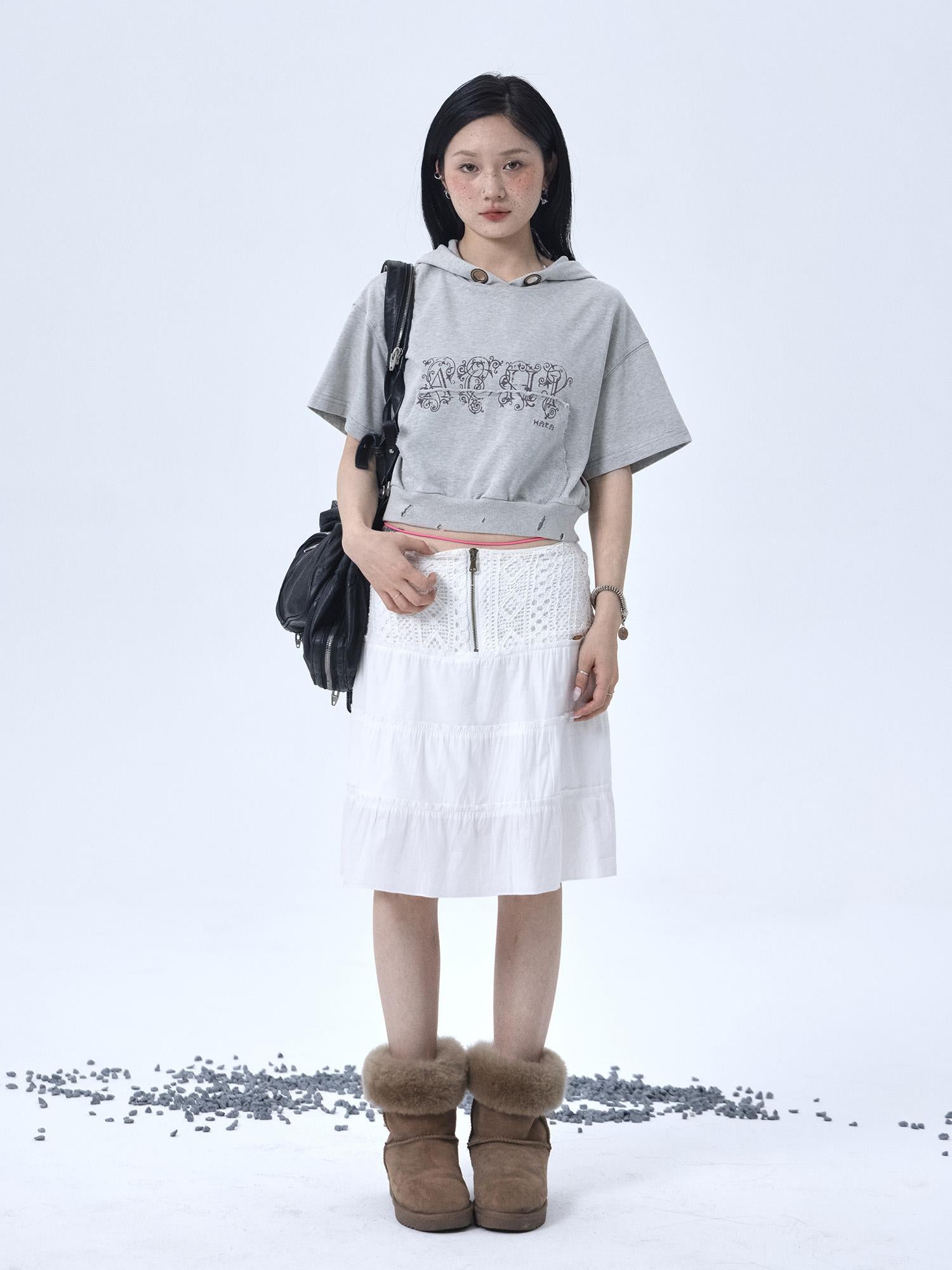 Achihara Vintage Washed Cotton Hoodie Tee