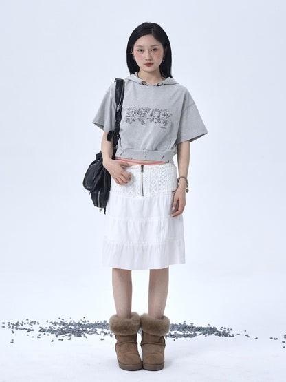 Achihara Vintage Washed Cotton Hoodie Tee