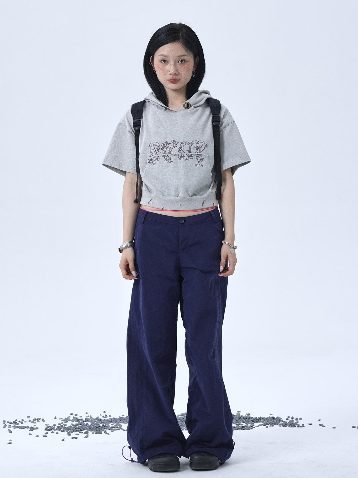 Achihara Vintage Washed Cotton Hoodie Tee