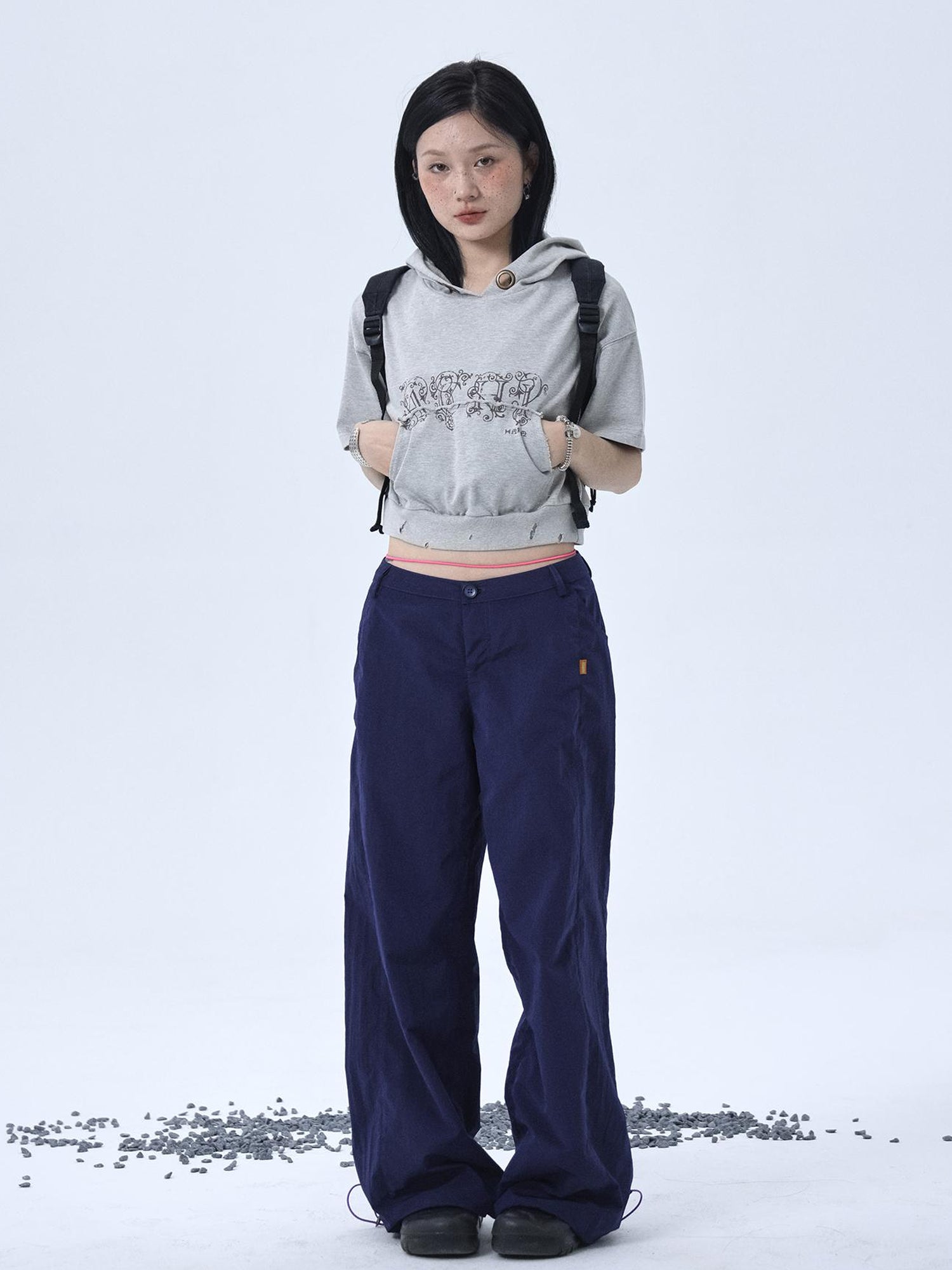 Achihara Vintage Washed Cotton Hoodie Tee