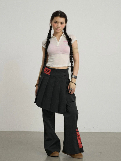 Volcanic Sculpture Pleated Skirt
