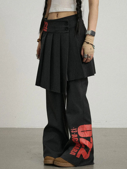Volcanic Sculpture Pleated Skirt