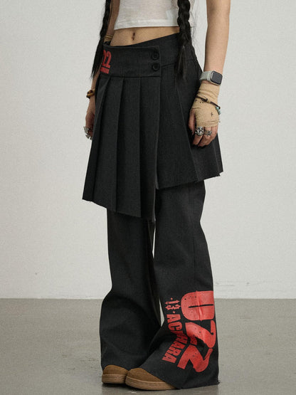 Achihara Volcanic Sculpture Pleated Skirt