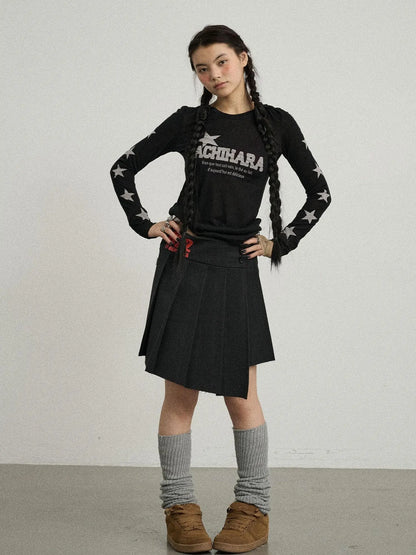 Volcanic Sculpture Pleated Skirt