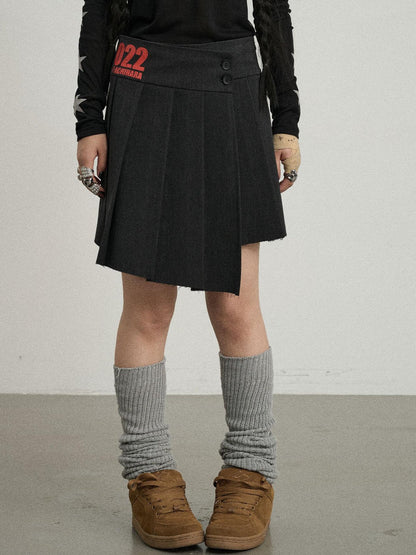 Achihara Volcanic Sculpture Pleated Skirt