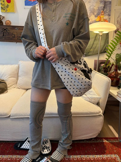 Warm Cozy Solid Color Knit Women One Size 1 Pair Black Navy Gray Leg Warmers