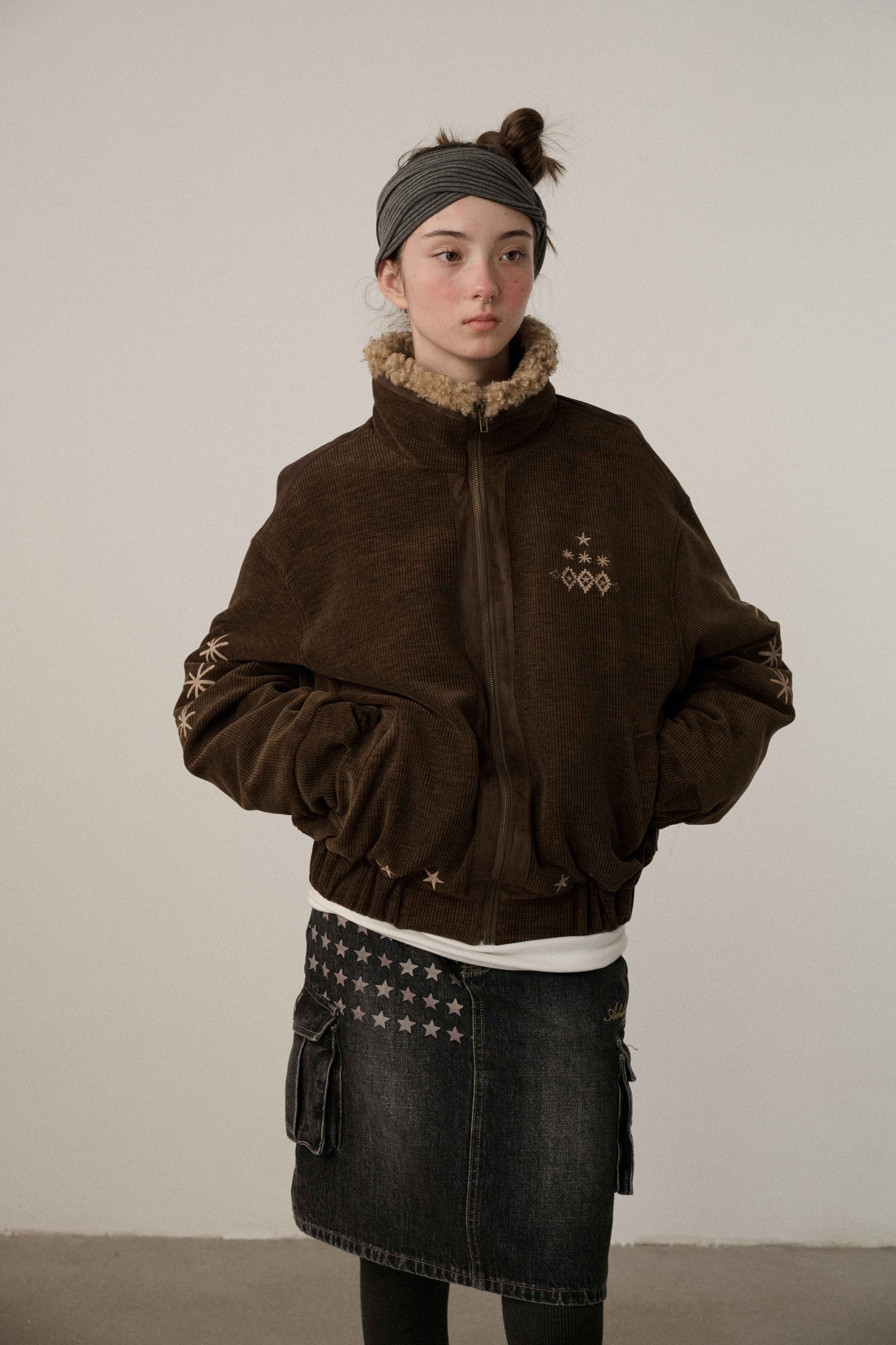 Achihara_Warm_Insulated_Stand_Collar_Loose_Fit_Commuter_Women_Brown_Puffer_Jacket_MISSTT