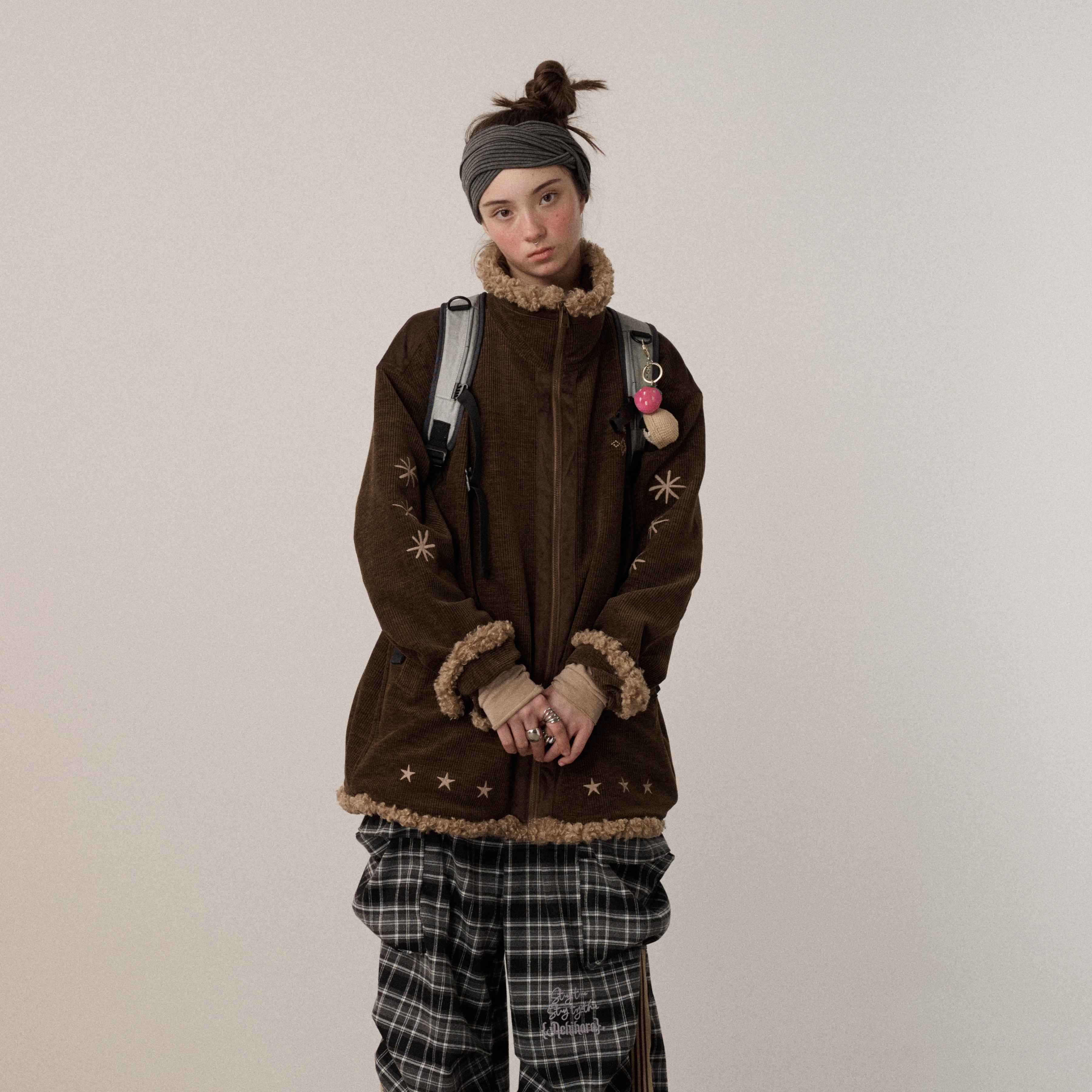 Achihara_Warm_Insulated_Stand_Collar_Loose_Fit_Commuter_Women_Brown_Puffer_Jacket_MISSTT